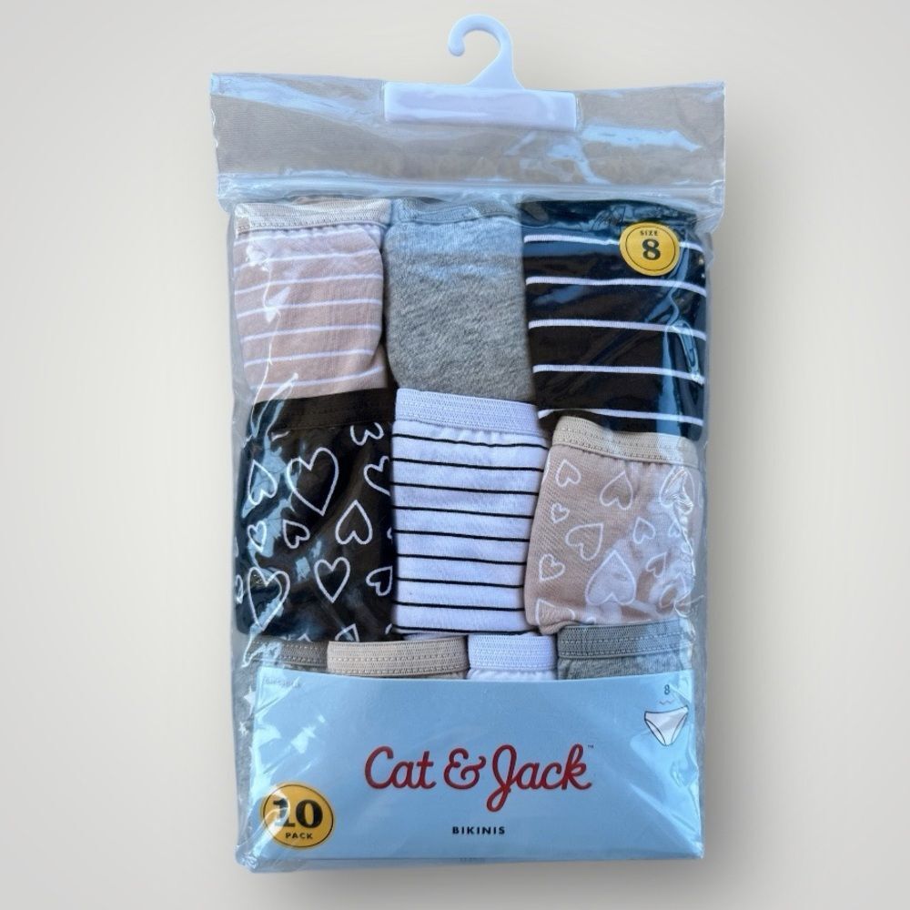 🎉5 for $45🎉 NWT Cat & Jack cotton briefs underwear girls size 8